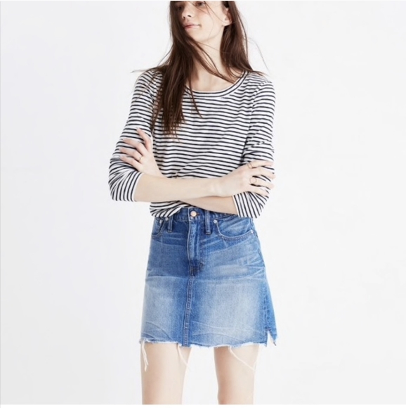 madewell jean skirts